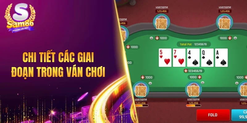 Chi tiết các giai đoạn trong ván chơi xì dách