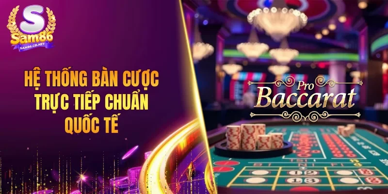 Hệ thống bàn cược trực tiếp chuẩn quốc tế